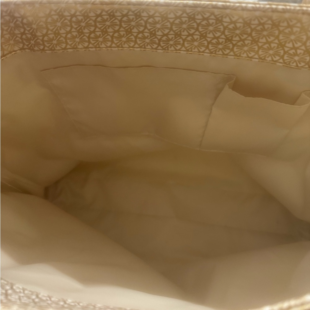 Lilly Pulitzer Gold & white Tote Bag with Textured Design - Picture 5 of 6